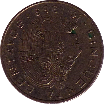 MEXICO - 1969 - 50 Centavos - Obverse