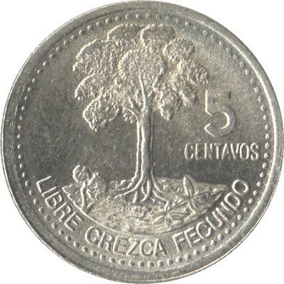 GUATEMALA - 2000 - 5 Centavos - Obverse