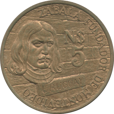 URUGUAY - 1976 - 5 Nuevos Pesos - Obverse