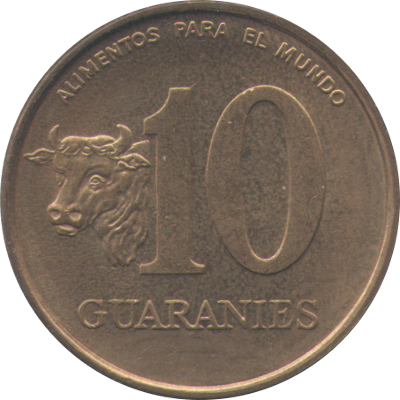 PARAGUAY - 1996 - 10 Guaranies - Obverse