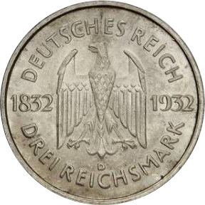 GERMANY - 1932 - 3 Reichsmark - Obverse