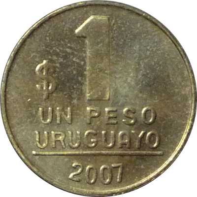 URUGUAY - 2007 - 1 Peso - Obverse