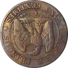 FRANCE - 1854 - 5 Centimes - Reverse