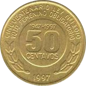 ARGENTINA - 1997 - 50 Centavos - Obverse