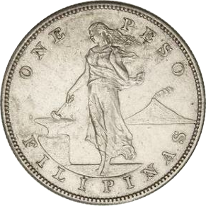 PHILIPPINES - 1905 - 1 Peso - Obverse