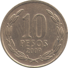 CHILE - 2009 - 10 Pesos - Reverse