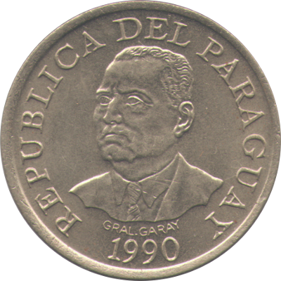 PARAGUAY - 1990 - 10 Guaranies - Obverse