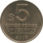 URUGUAY - 2008 - 5 Pesos - Reverse