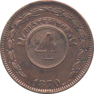 PARAGUAY - 1870 - 4 Centésimos - Obverse