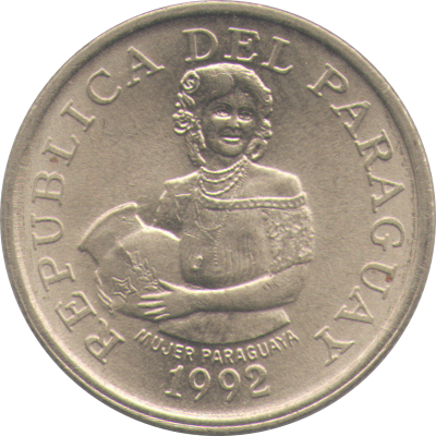 PARAGUAY - 1992 - 5 Guaranies - Obverse